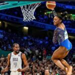 It can be hard Dunking a Basket Ball but Simone Biles is a Harlem Globetrotter as She is Seen Playing Basketball at The Amazement of All; See Video